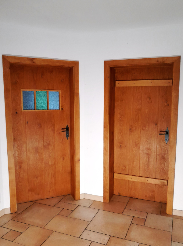 Zimmertüren in Wildeiche mit aufgesetzter Gratleiste